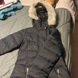Mid length Columbia Fur hooded coat - lightly worn